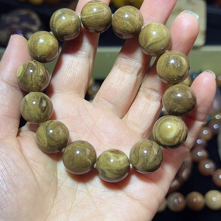 琥珀未镶嵌手链15根珀手串