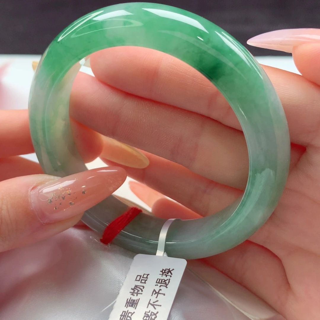 翡翠手镯未镶嵌天然缅甸翡翠A货手镯 85号