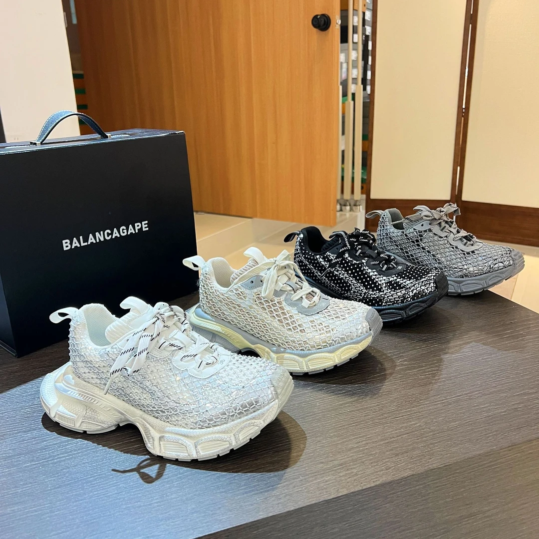 轻便款2025春季新款3XL老爹鞋情侣款厚底时尚休闲百搭透气运动鞋