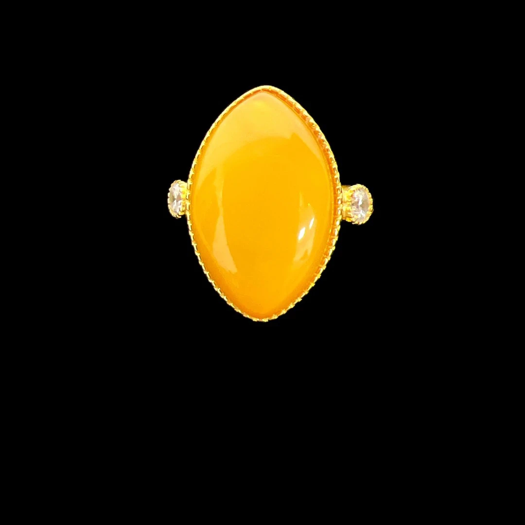 400533蜜蜡戒指孤品