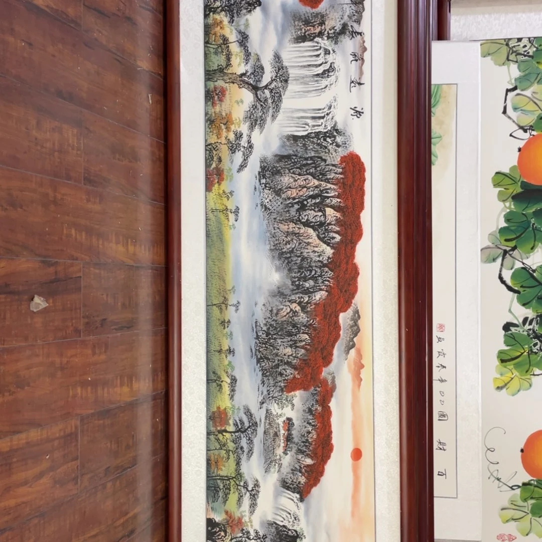 国画带框尺寸48*163厘米