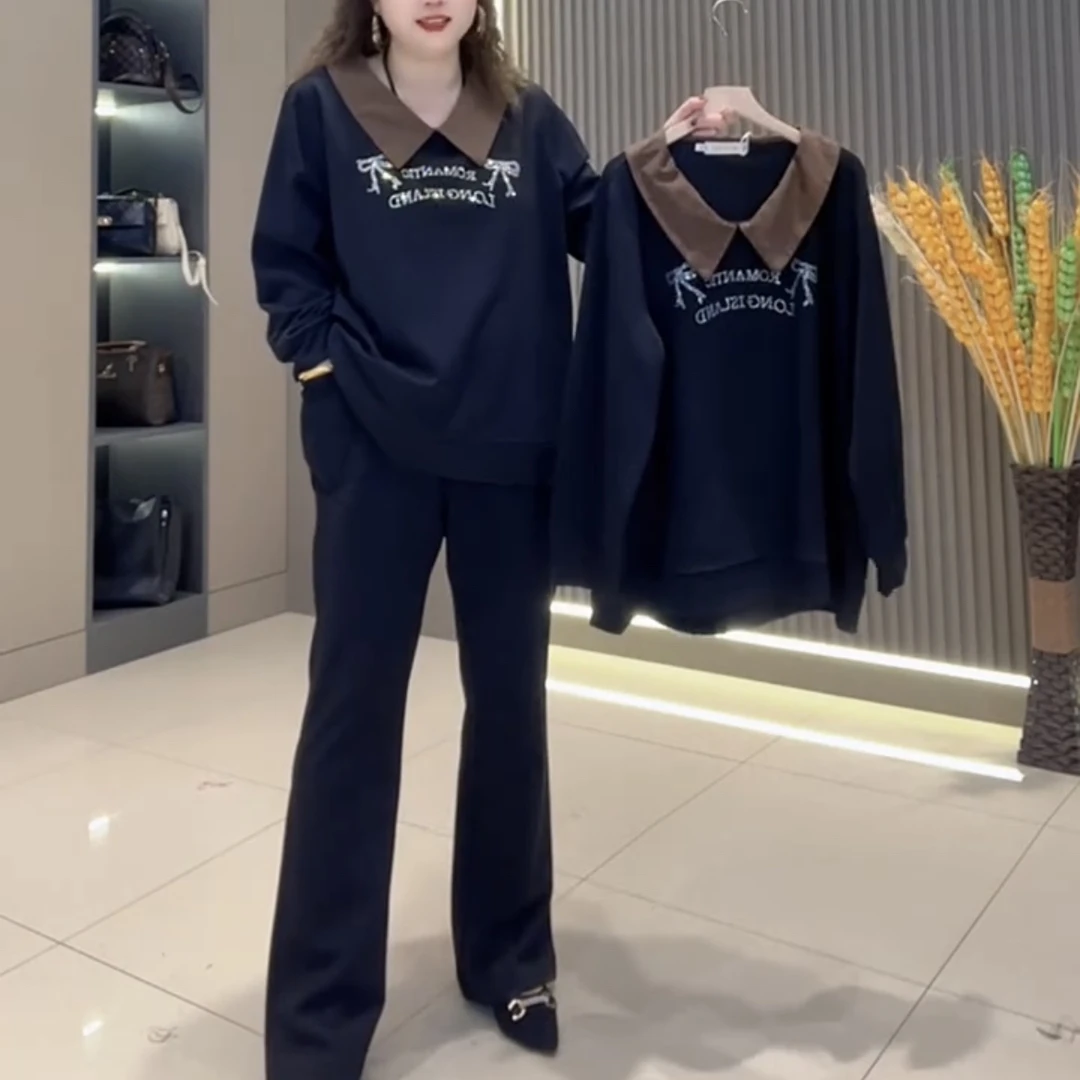 2641秋冬新款娃娃领上衣减龄百搭