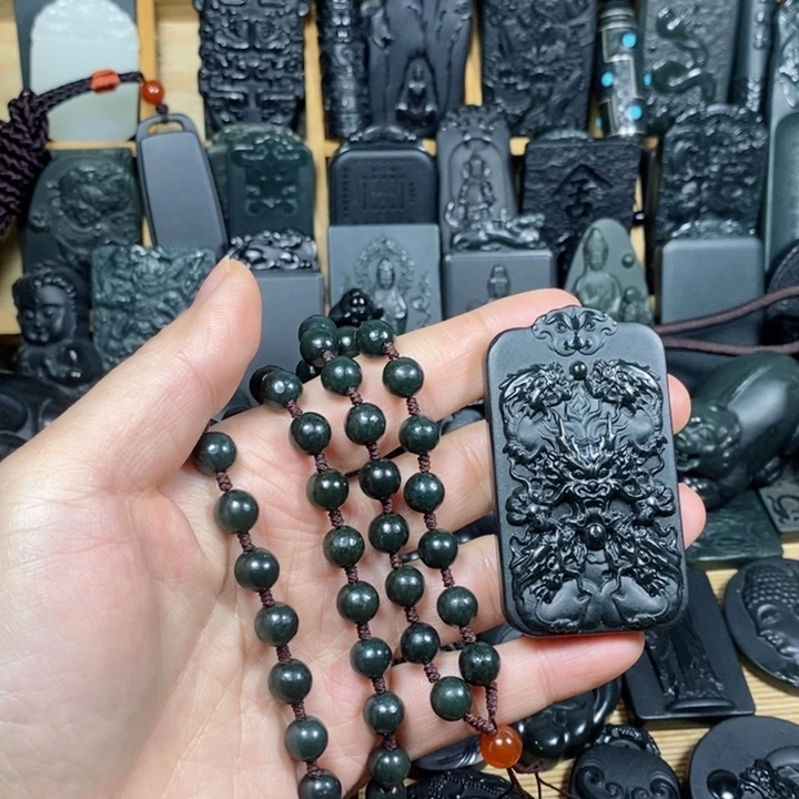 和田玉（青玉）颈饰未镶嵌