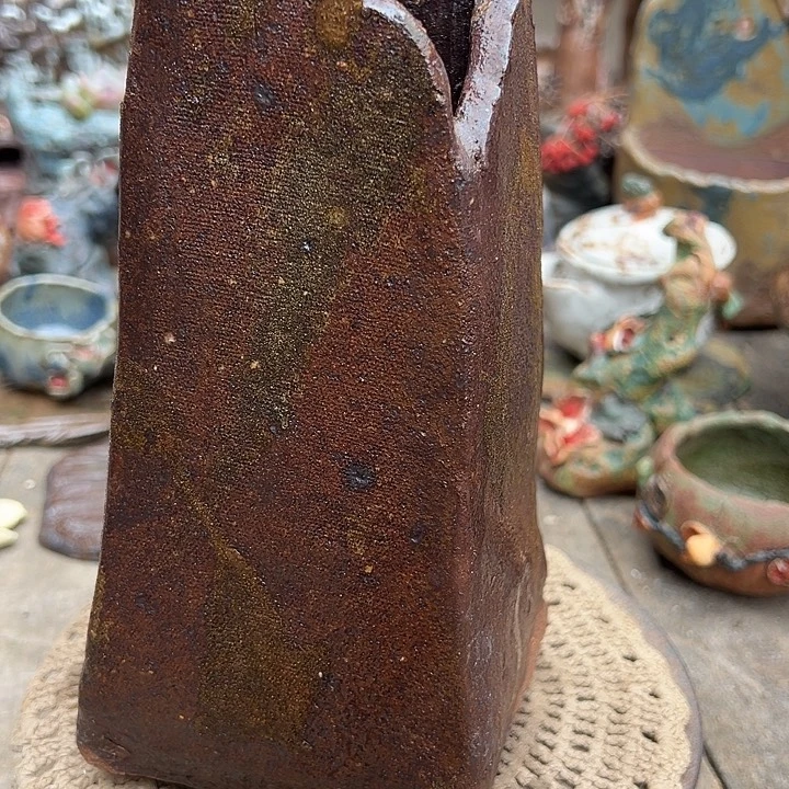 手工粗陶高温花盆
