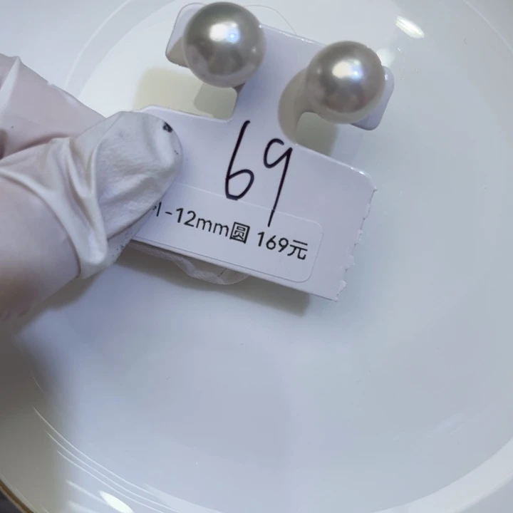 淡水珍珠耳饰银S925镶嵌