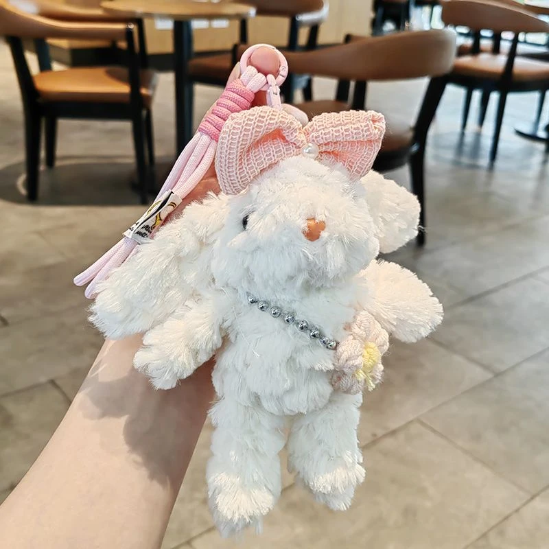 可爱垂耳兔子精致挂件可爱毛绒玩偶汽车钥匙扣包包玩偶挂饰礼物潮