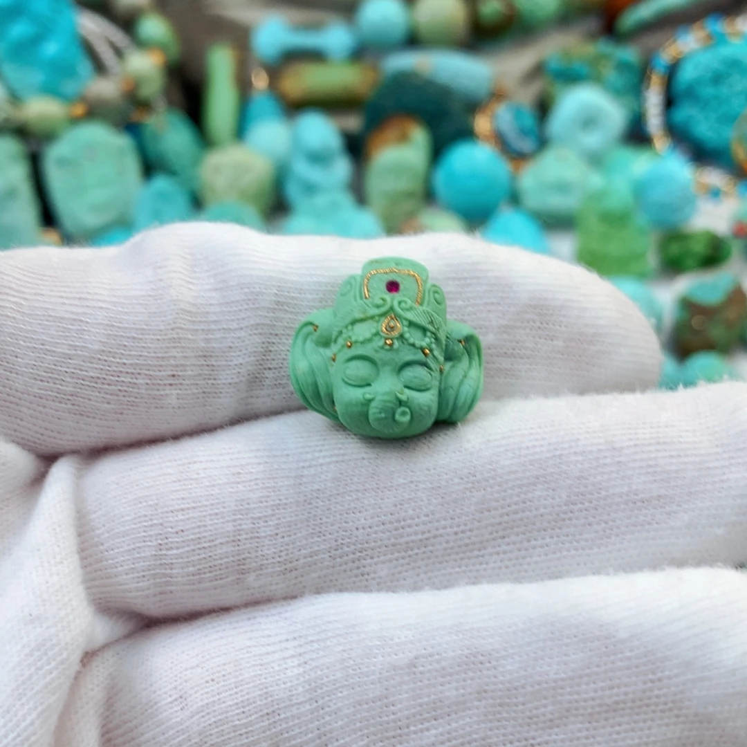 未镶嵌绿松石珠宝半成品