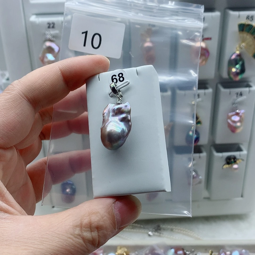 合金淡水珍珠吊坠(不含链)