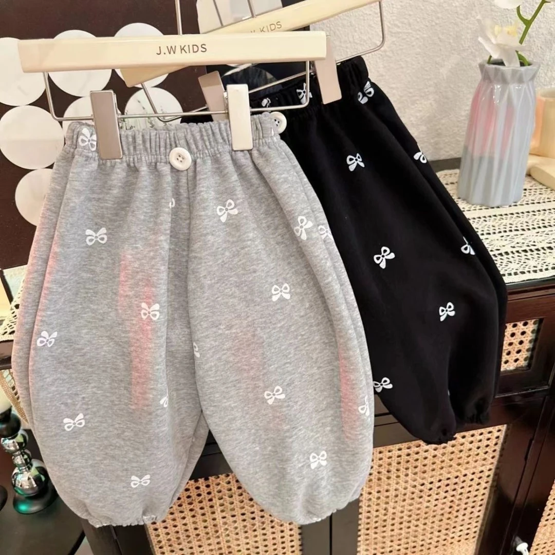 女童春秋装休闲裤子2025新款女宝宝百搭洋气束脚卫裤女孩秋季长裤
