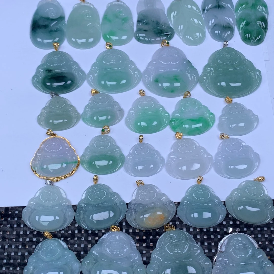 翡翠未镶嵌颈饰天然