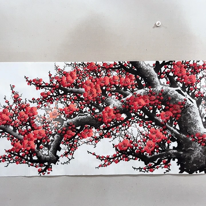 国画国画作品梅花任海鲜画