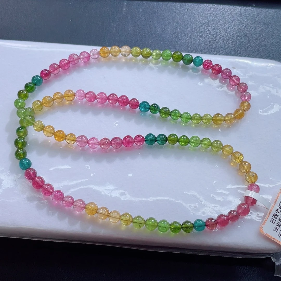 碧玺未镶嵌手链5.9mm左右
