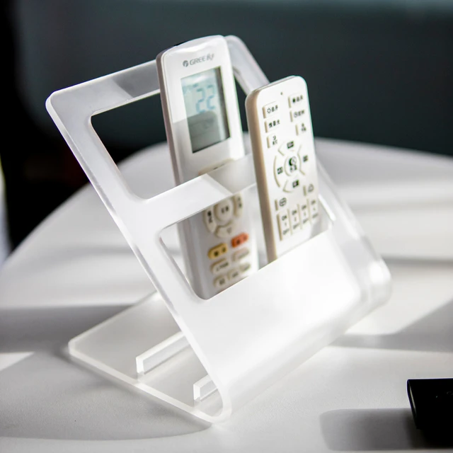 亚克力空调电视遥控器收纳盒客厅茶几桌面手机放置物架轻奢高级感