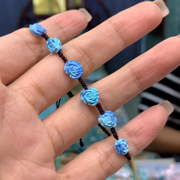 晴***萌未镶嵌绿松石单圈