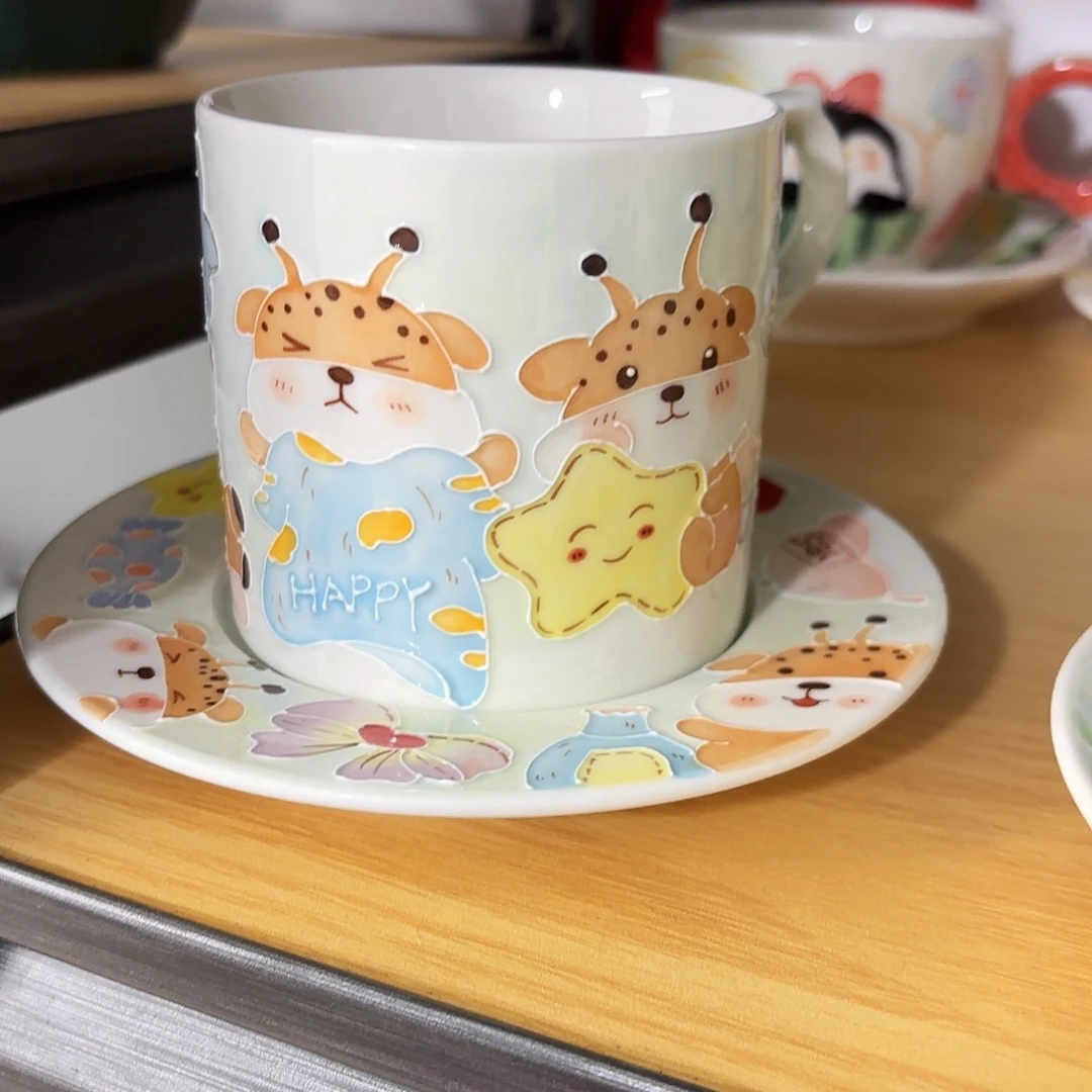 手绘创意高温釉下彩陶瓷