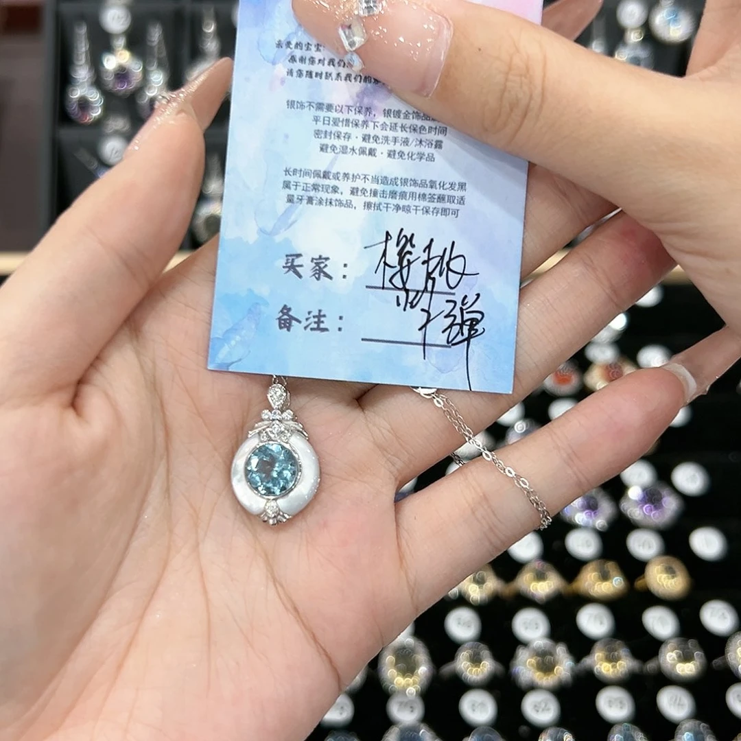 黄晶戒指银S925镶嵌戒指