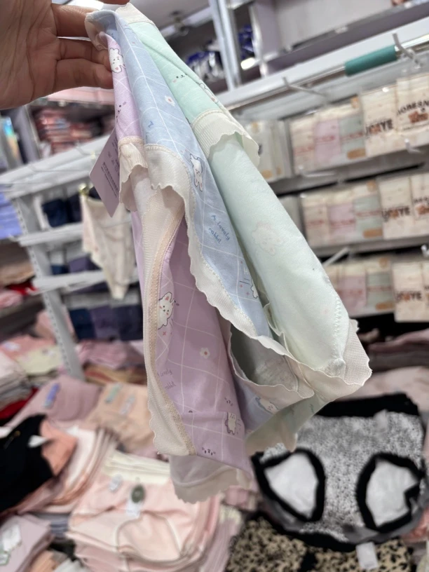 5条装女士内裤棉三角时尚印花少女透气6229