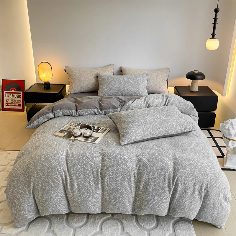 2025新款A类轻奢提花系列加绒磨毛四件套-加厚被套床上用品床单