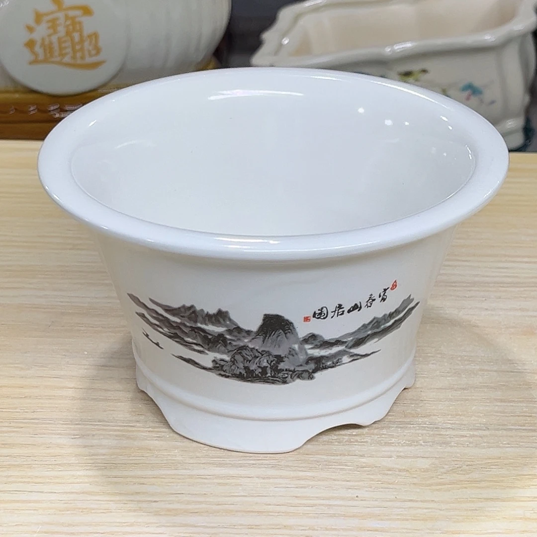 陶瓷绿植多肉微瑕花盆口径15*9