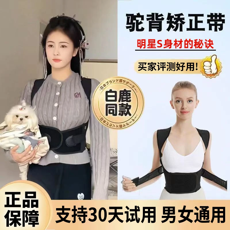 【白鹿同款】背背矫正驼背神器背部矫正带开肩矫姿带矫正成人专用佳