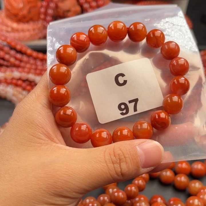 南红玛瑙未镶嵌多样性发货默认微瑕称重11mm