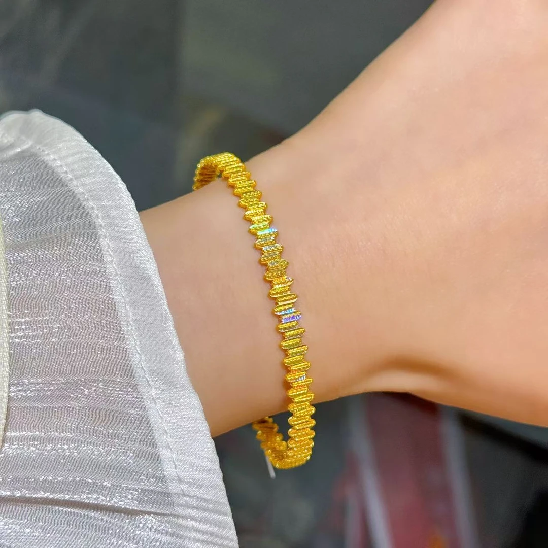 【小鹏黄金】足金999幻彩星河系手镯11.5 11.34