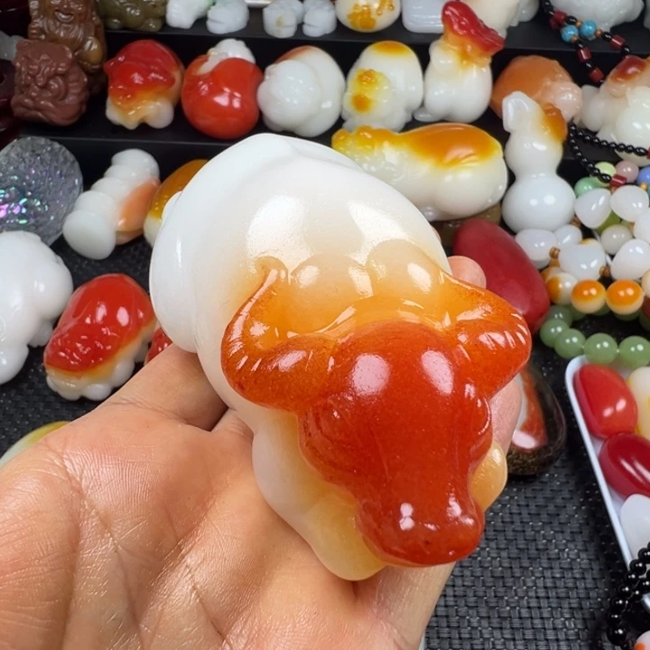 新疆戈壁五彩石金丝