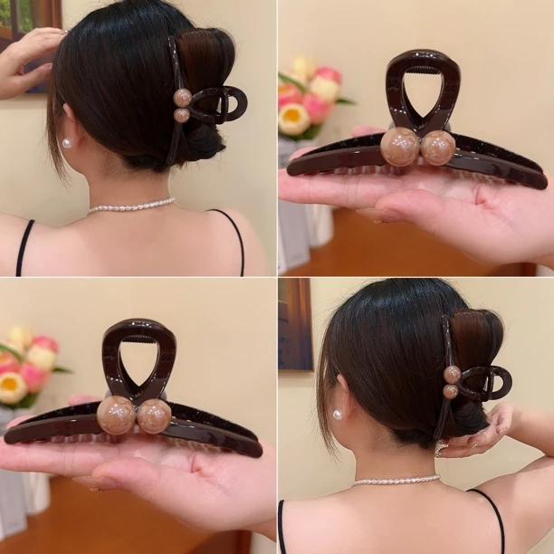 2025珠珠女日韩法式高级感休闲风抓夹发夹复古韩版夹子网红鲨鱼夹