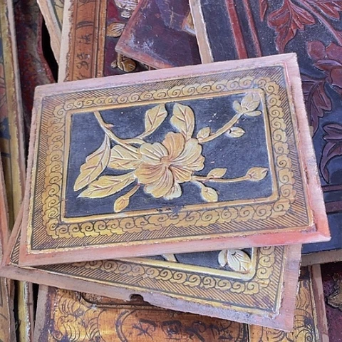 香榧木慎**主一对孤品木雕25