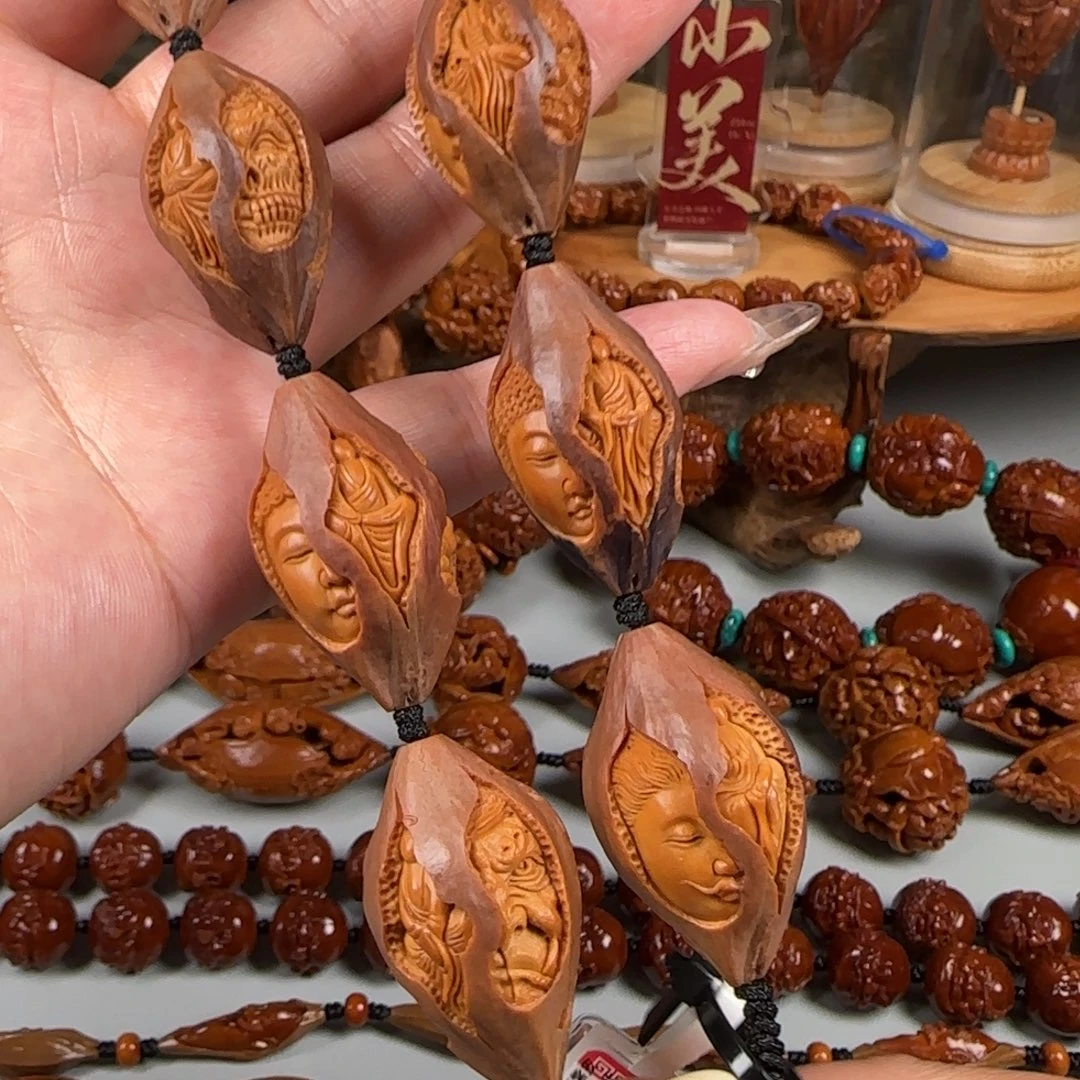 橄榄核手串/手链宽2.0稀有梅林紫皮核包衣佛魔一念之间