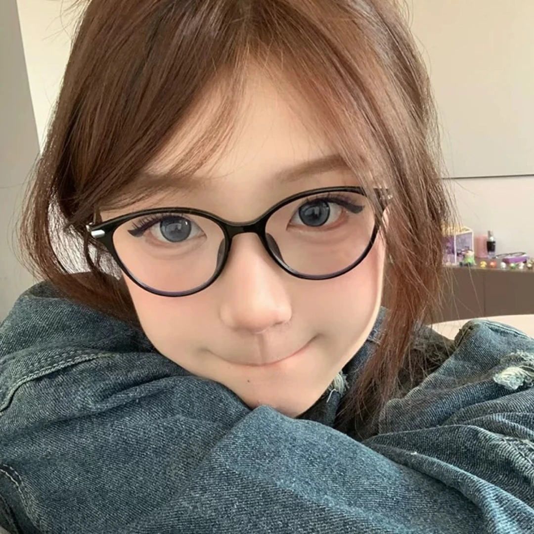 赵露思同款猫眼眼镜女款可配近视度数素颜显瘦镜架男女通用蓝光