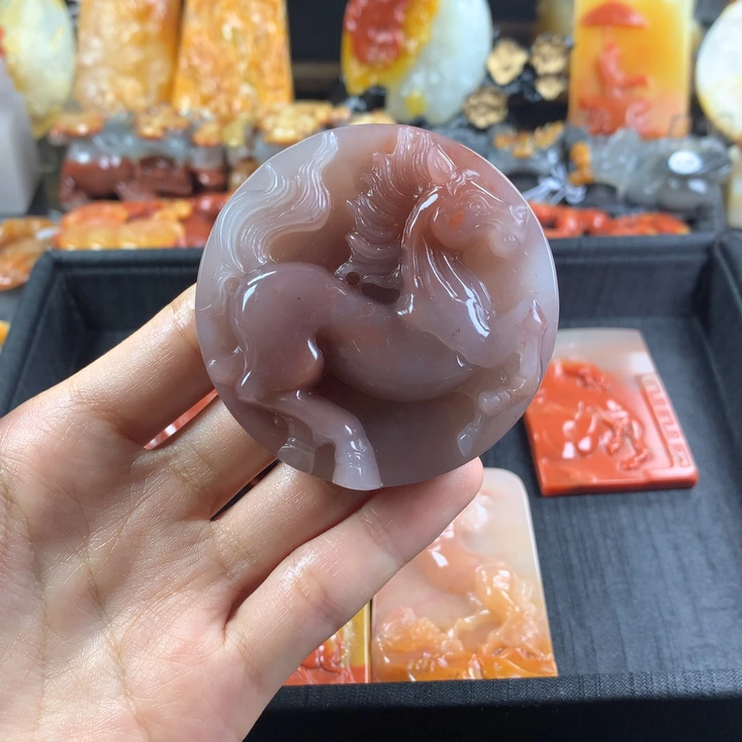 石英质玉（黄龙玉）未镶嵌挂件