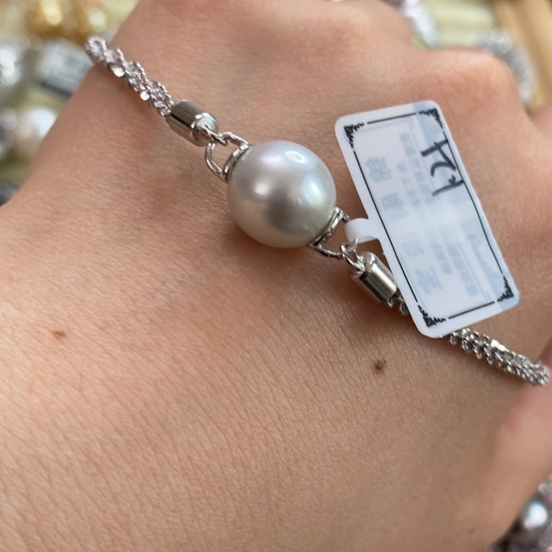 海水珍珠银S925镶嵌手绳