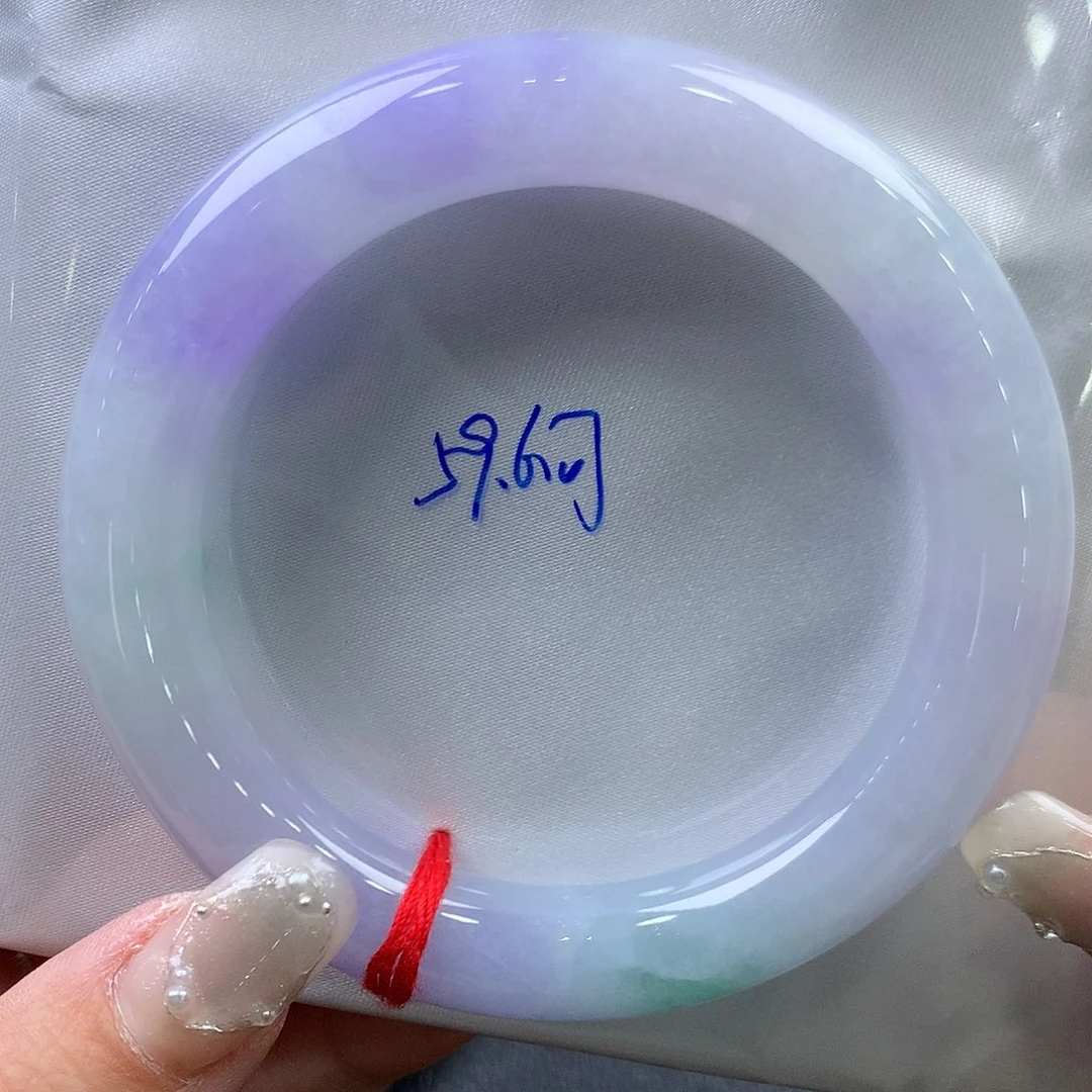 翡翠未镶嵌手镯59.6圆条