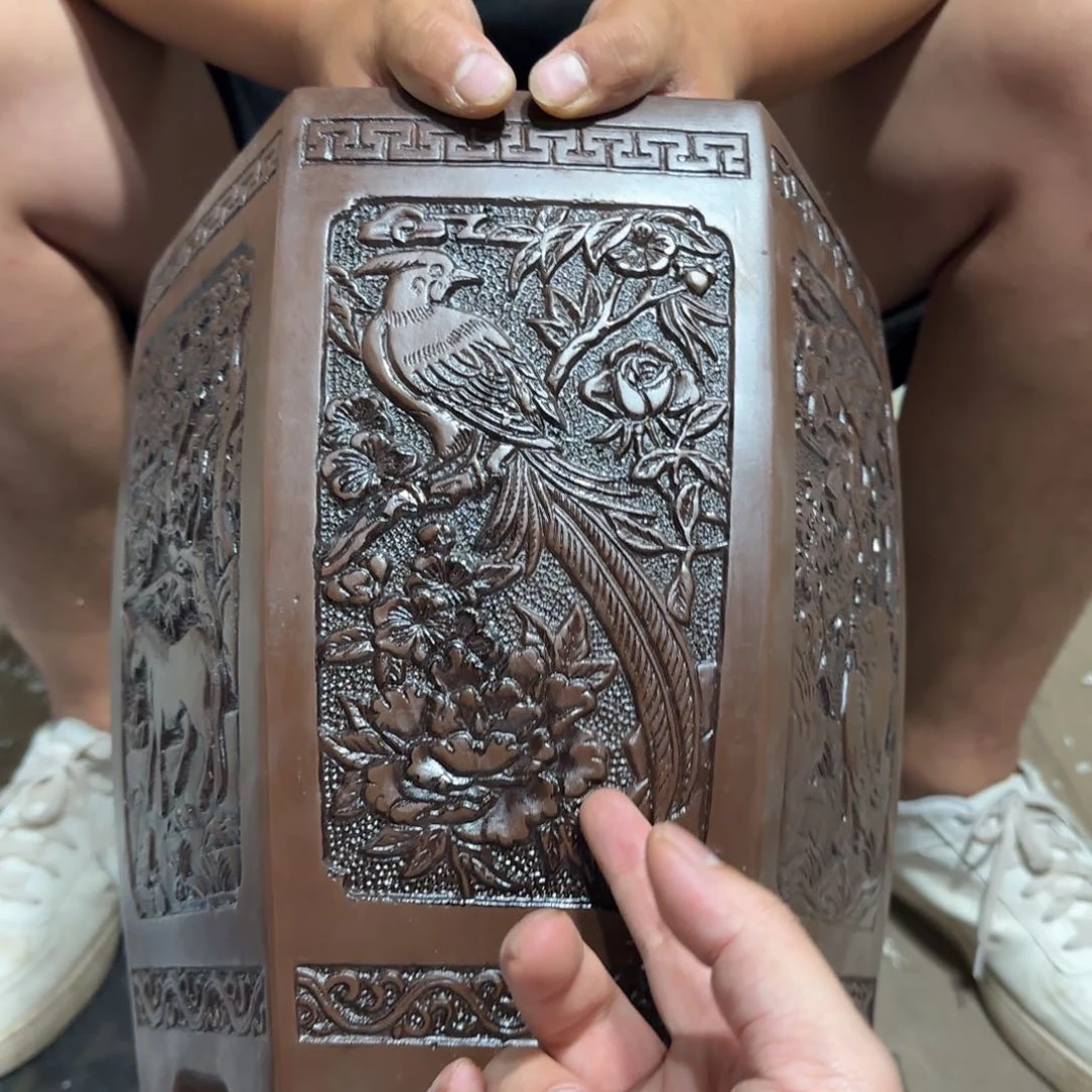紫砂花盆口径21 19高度26