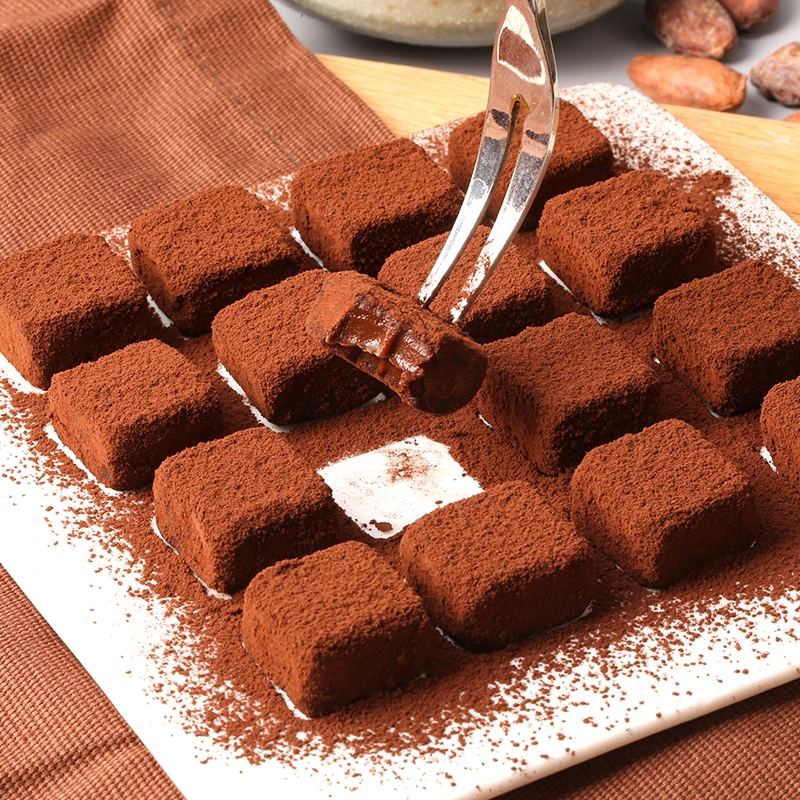 新日期巧罗谧巧之丘原味手工高档无蔗糖生巧克力125g/盒