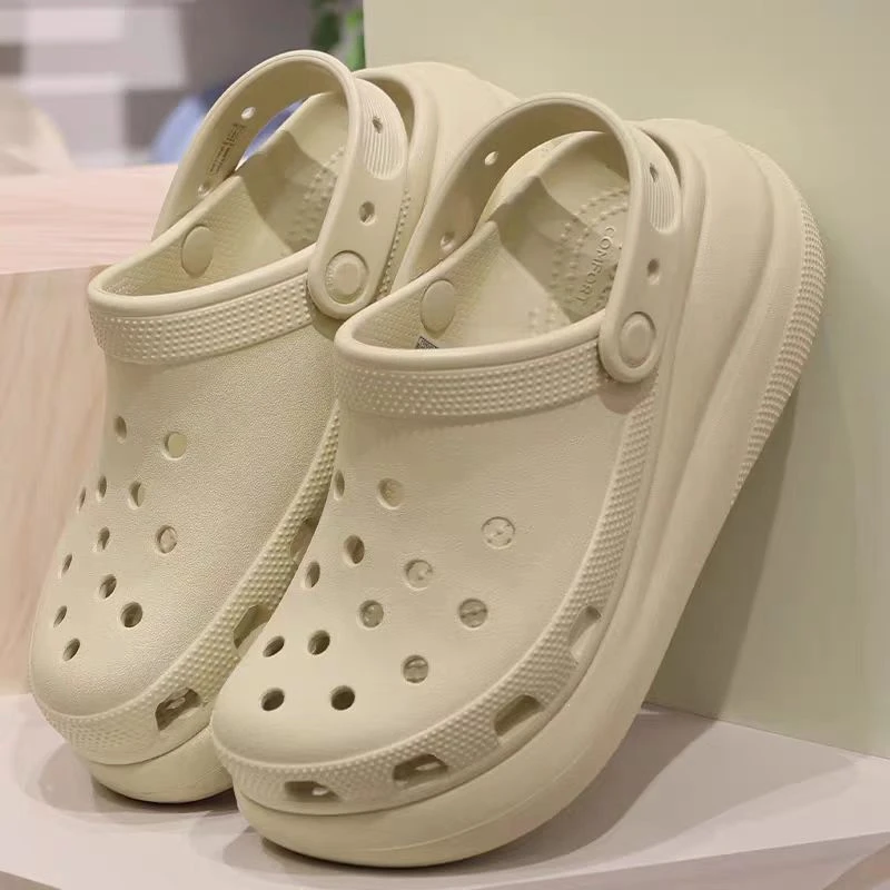 高跟鞋（洞洞鞋高云朵跟高5cm）气质时尚休闲百搭女士夏季