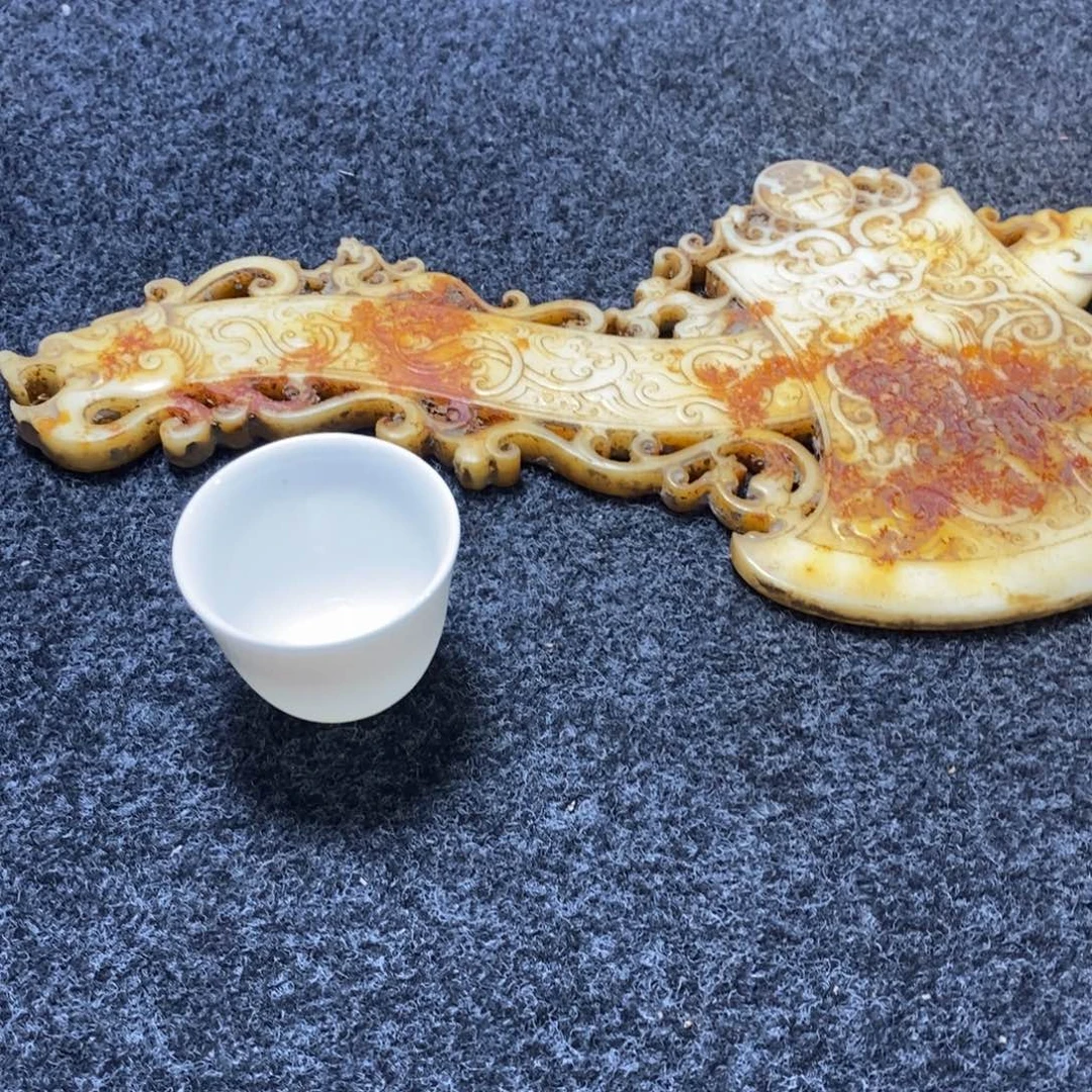 邢***叶瓷片精品美物大摆件