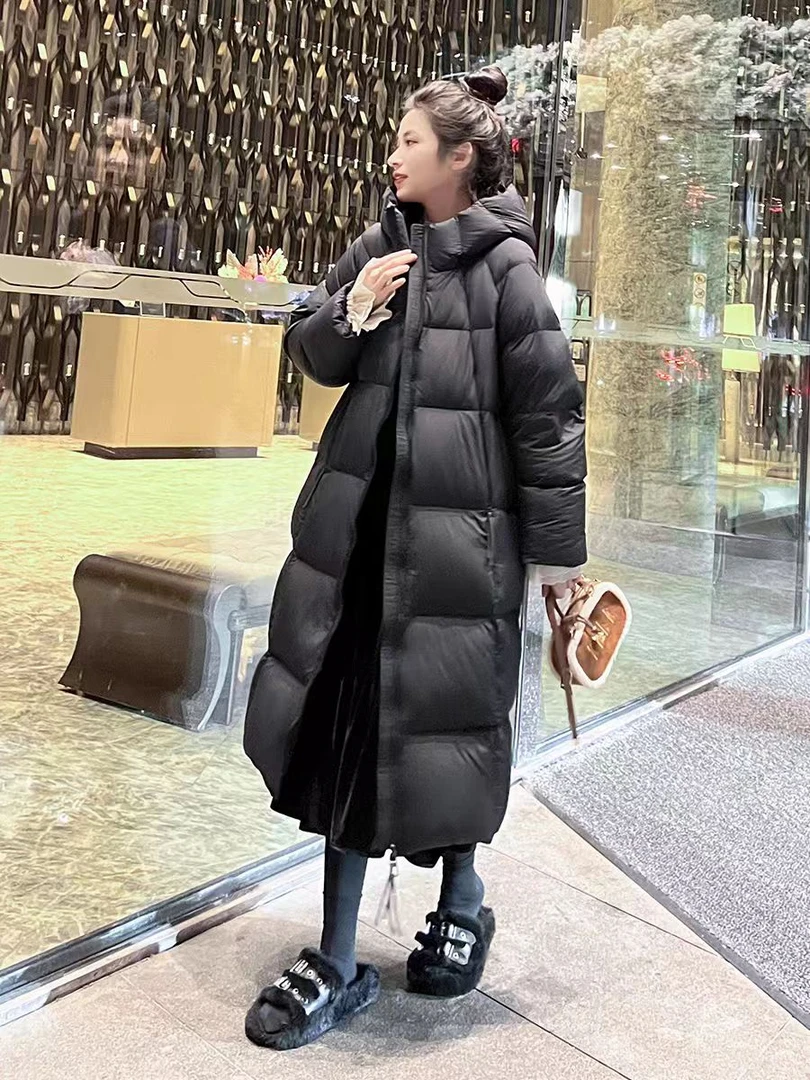 〖蕙子严选〗LQ 006新款时尚长款减龄连帽羽绒服