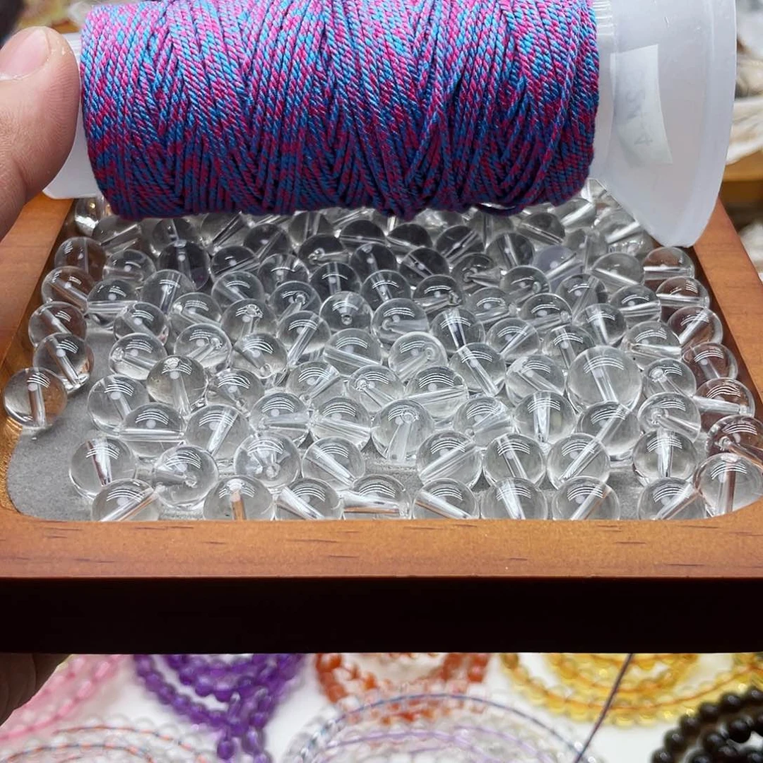 水晶颈饰未镶嵌马*生定制8毫米换绳子