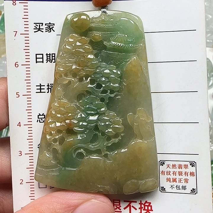 翡翠未镶嵌颈饰天然