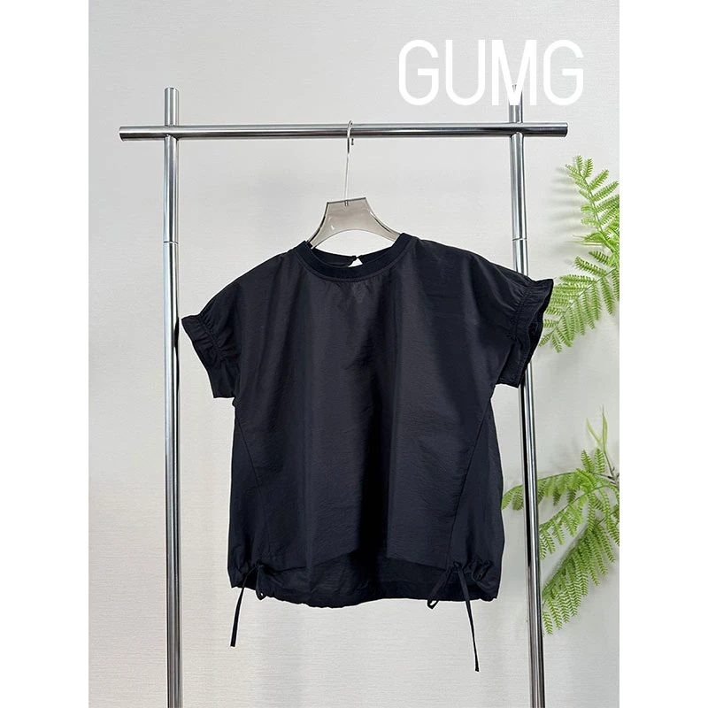 【女装优选】GUMG-夏季褶皱清爽泡泡袖小衫GM20256