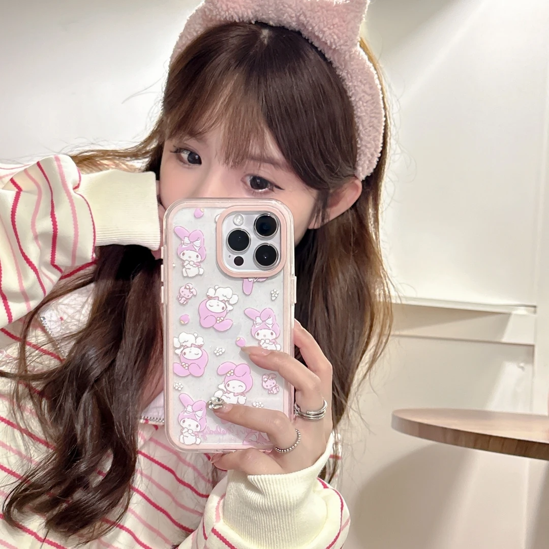 草莓美乐蒂适用iPhone16pro手机壳可爱少女心苹果15promax14prom