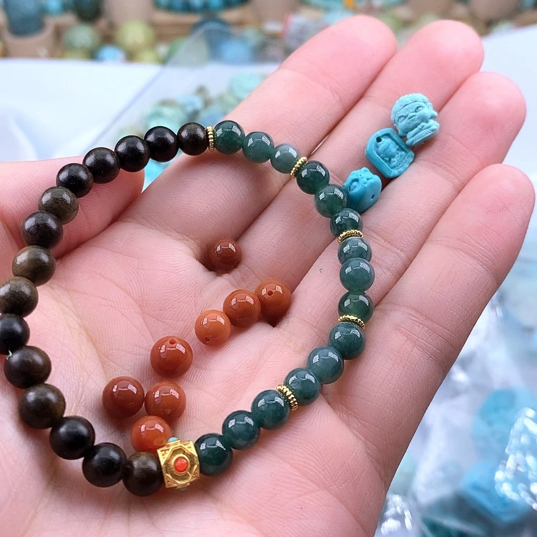 未镶嵌南红玛瑙珠宝半成品