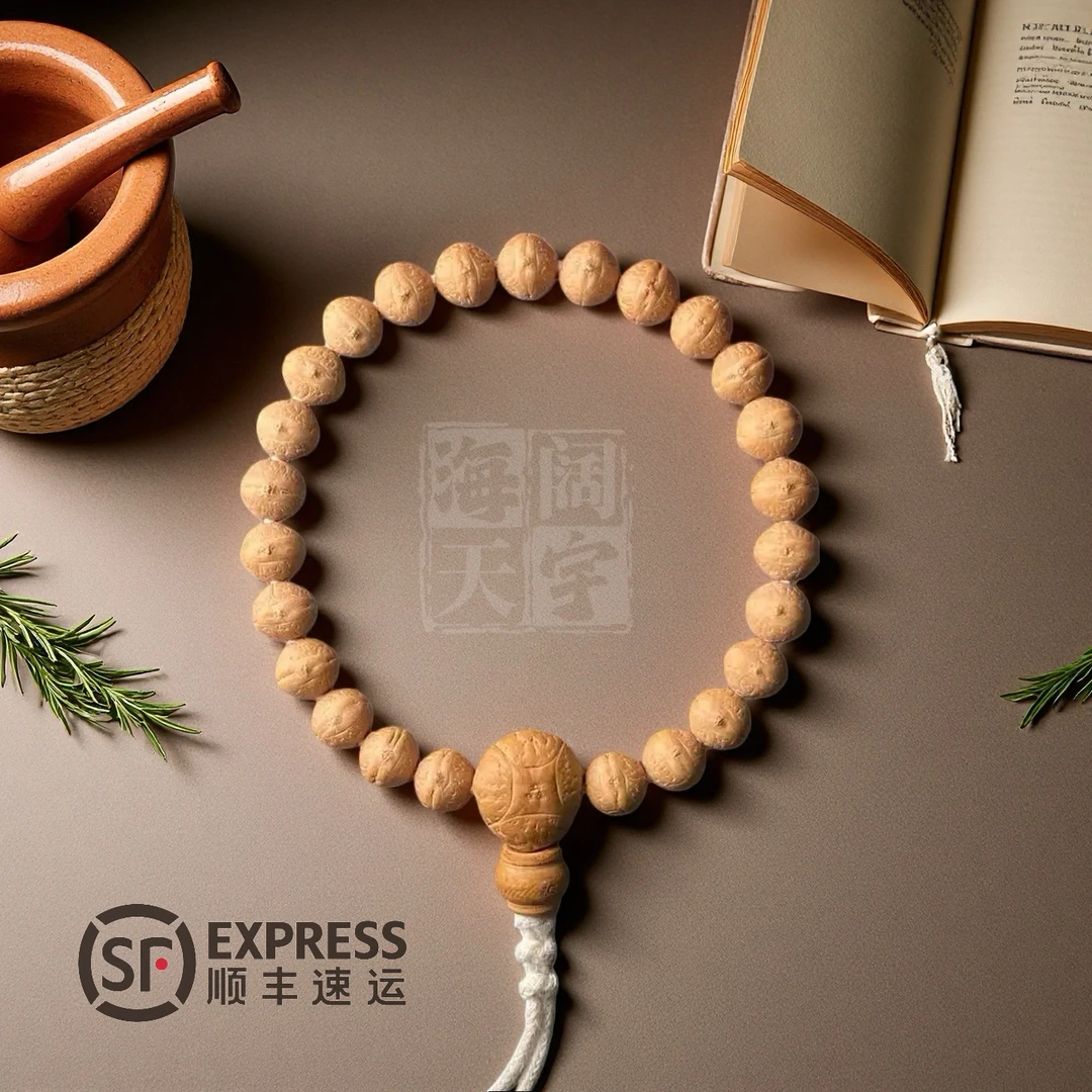 凤眼菩提 9mm 凤眼菩提手串 手持 颗颗精选 同树原皮原桩原色