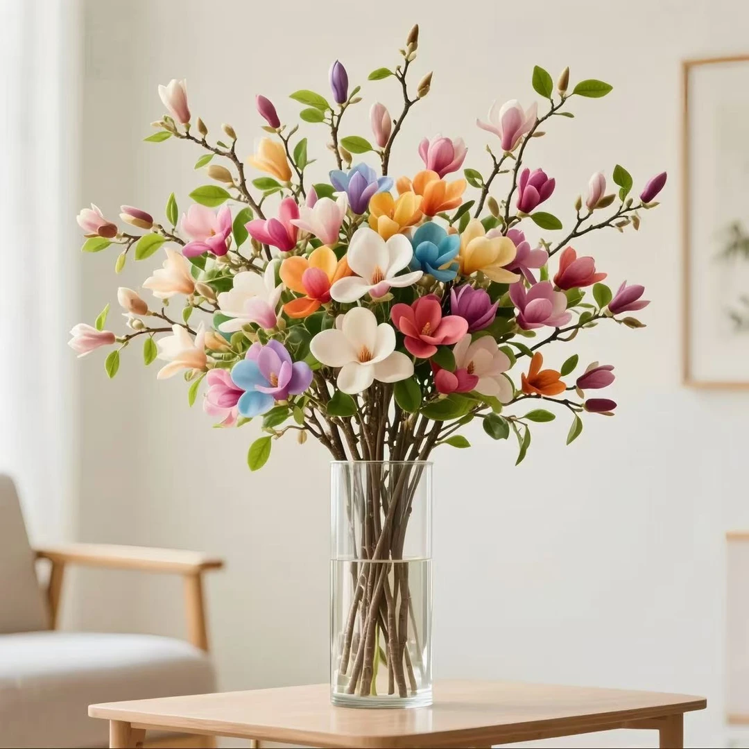 【遇水开花】浓香型水培玉兰花鲜枝带花苞耐寒室内绿植花卉新手好养