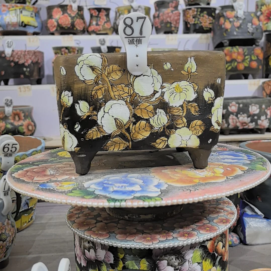 红泥花盆景德镇花盆