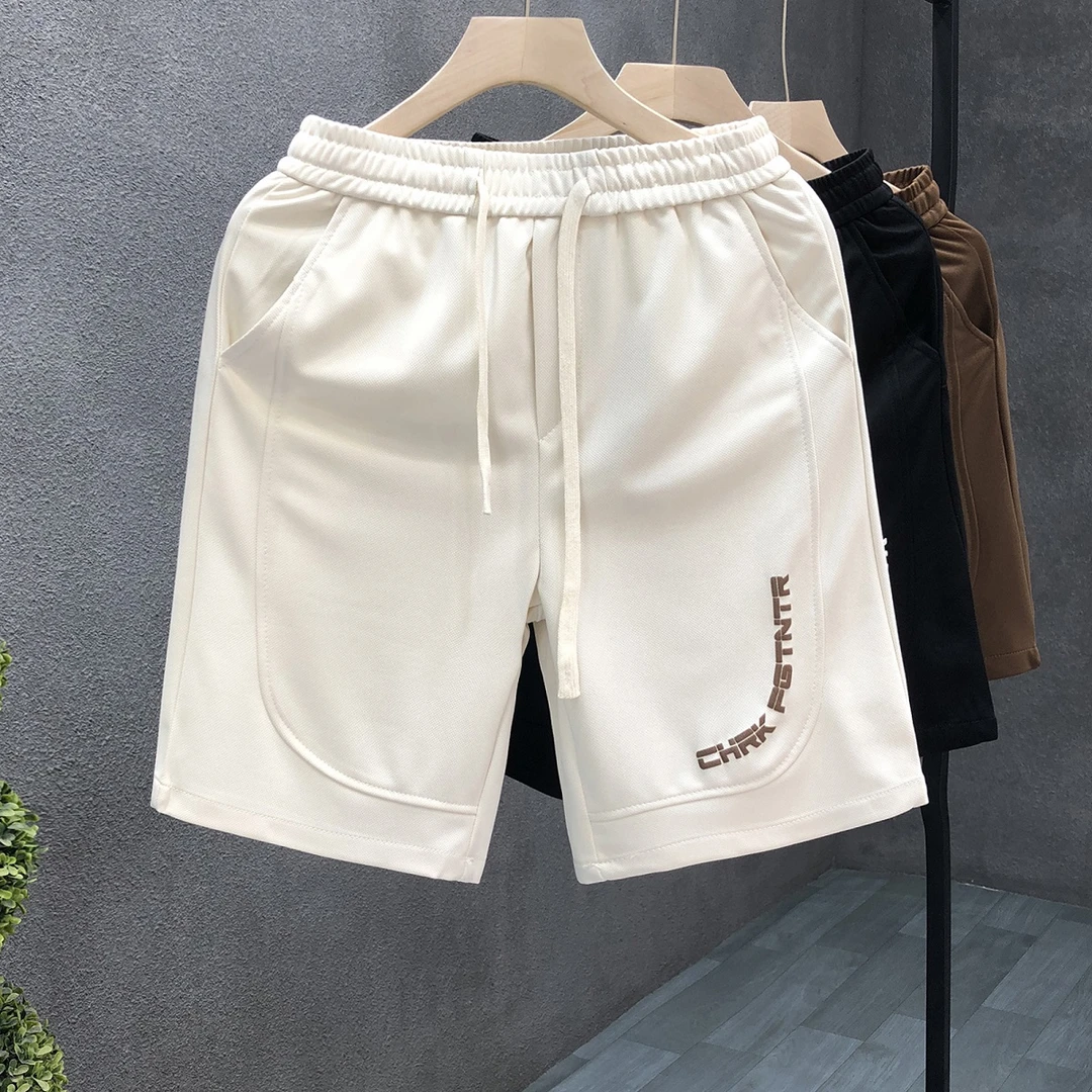 系带休闲短裤男薄款宽松5五分裤2025夏季新款男士潮牌外穿运动裤
