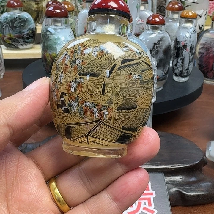 鼻烟壶内画手工绘制
