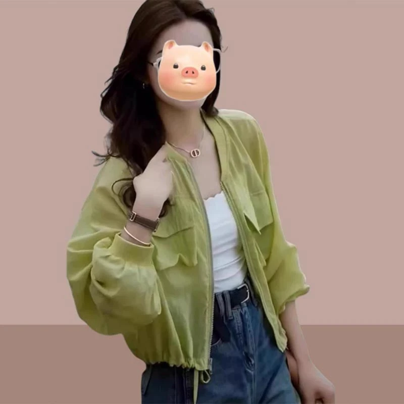 2025年夏季新款防晒衣女士休闲短款小个子宽松外套薄款洋气女装潮